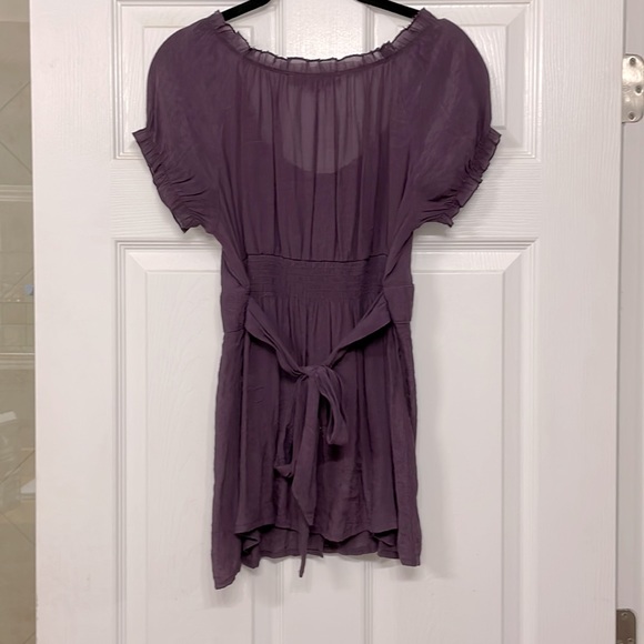 Dark Purple Blouse w/ Lace Accents - Forever 21, Medium - Picture 3 of 6